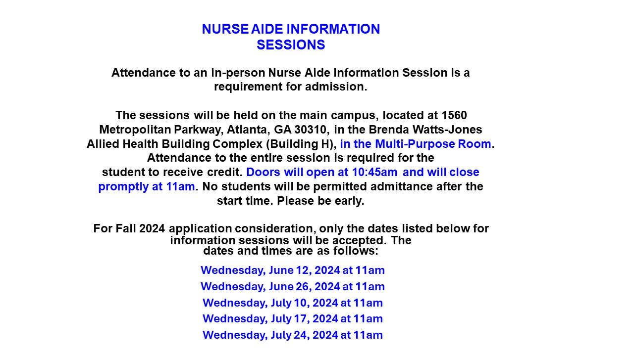 Nursing Information Sessions